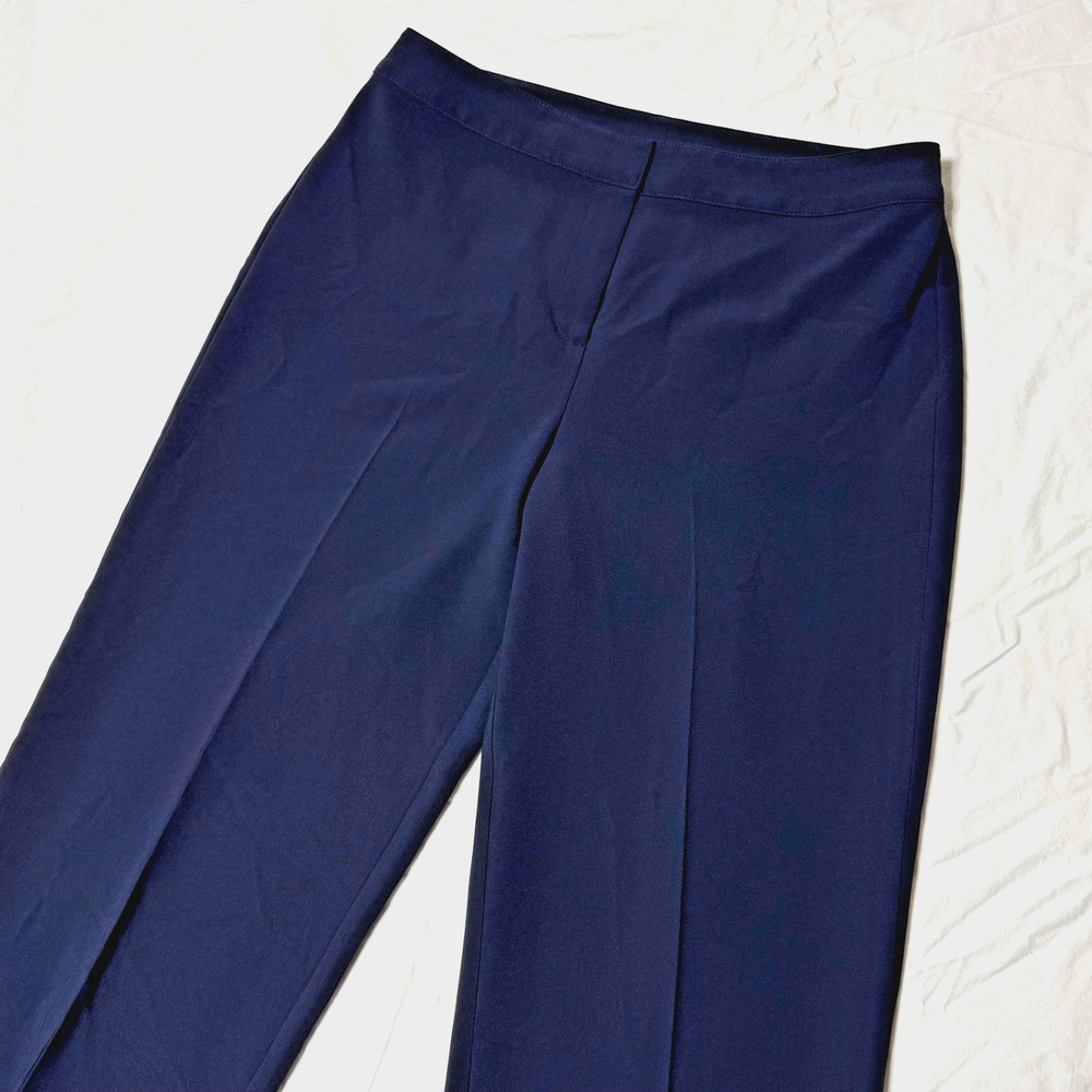 St. John Diana Dress Pants Navy Blue Women's Size 6 Made in USA Career Wear